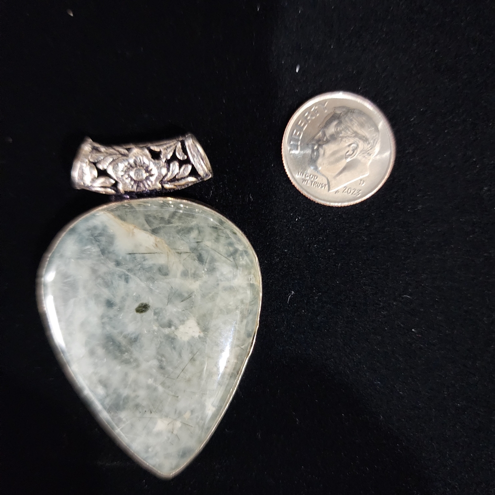 Moss Prehnite Pendant